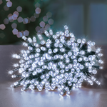 Supabrights 100 LED Christmas Tree Lights With Timer - 6m - White