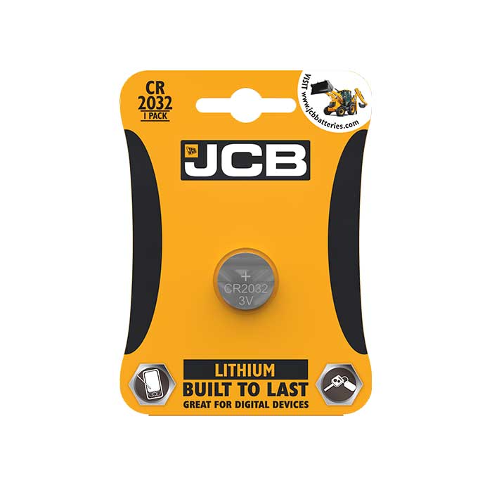 JCB CR2032 3V Lithium Coin Cell Battery Card of 1 – LED Hut