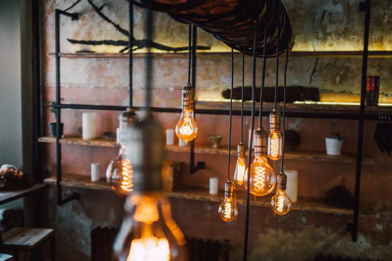 Industrial style LED filament bulbs