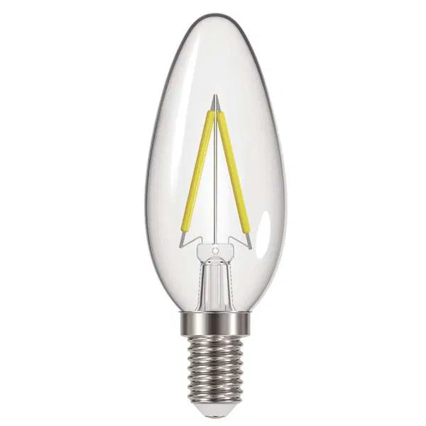 E14 LED Candle Filament Bulb 2W – 250lm – Warm White 2700K – Non-Dimmable