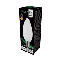 4.2W LED Candle B15 Bulb 470lm 2700K Warm White Dimmable