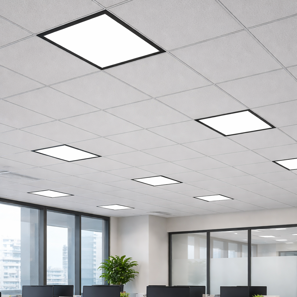 Helios 26W Black 600x600 LED Panel UGR≤19 TP(a) Switchable CCT 4000K/5000K/6000K