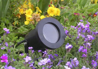 Outdoor Garden Spike & Wall Light Fitting (GU10) IP65 – Black – 2m Rubber Cable