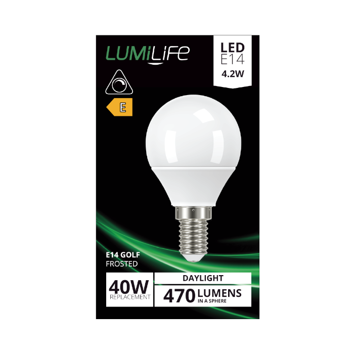 Lumilife Golf E14 4.2W 470lm Daylight Dimmable LED Hut