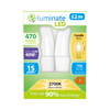 E-Luminate 4.9W B22 Candle LED Bulb - 470lm - 2700K - 2 Pack