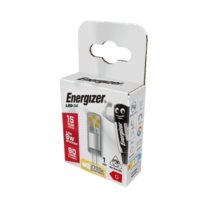 G4 LED Capsule Bulb 1.2W – 90lm – Warm White 2700K – Non-Dimmable