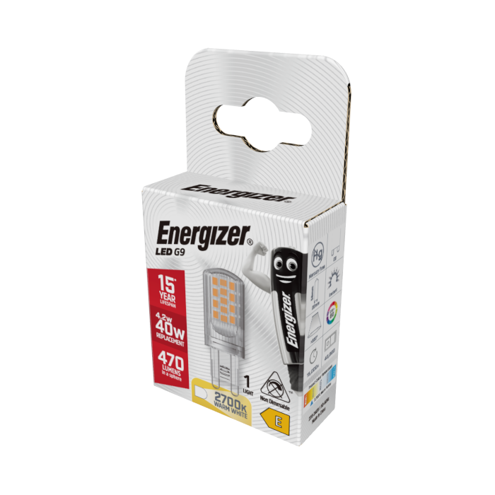 Energizer 4.2W G9 LED Capsule - 470lm - 2700K