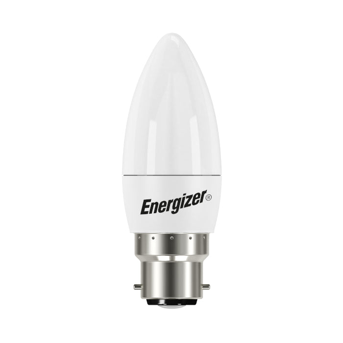 Energizer 4.9W B22 LED Candle Bulb - 470lm - 2700K