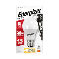 B22 LED GLS Bulb 4.2W – 470lm – Warm White 2700K – Non-Dimmable