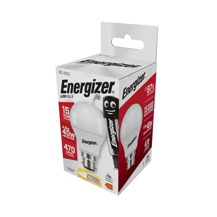 B22 LED GLS Bulb 4.2W – 470lm – Warm White 2700K – Non-Dimmable