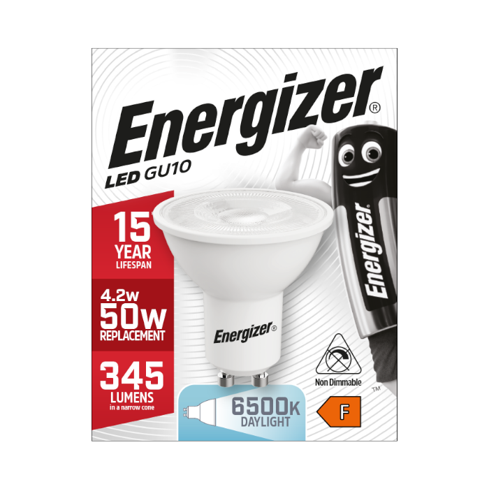 Energizer 4.2W GU10 LED Spotlight - 345lm - 6500K