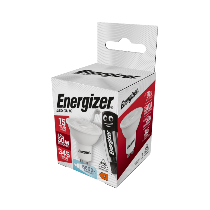 Energizer 4.2W GU10 LED Spotlight - 345lm - 6500K