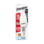 Energizer 4.9W E14 Candle LED Bulb - 470lm - 6500K