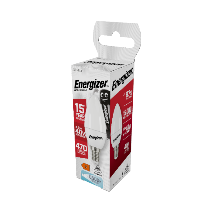 E14 LED Candle Bulb 4.2W – 470lm – Daylight 6500K – Non-Dimmable