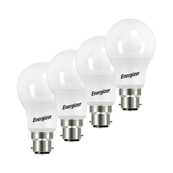 Energizer 8.5W B22 Standard GLS LED Bulb - 4 Pack - 806lm - 3000K