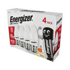 Energizer 4.9W B22 LED Candle Bulb - 4 Pack - 470lm - 3000K