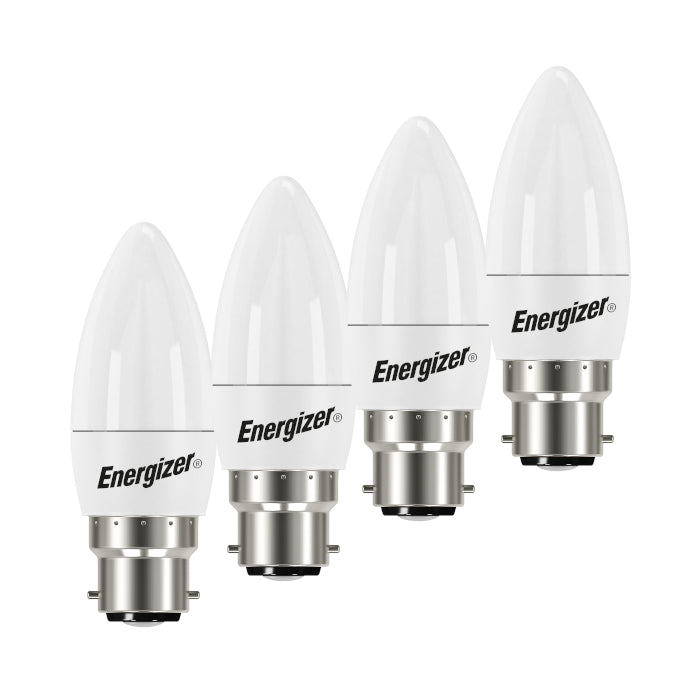 B22 LED Candle Bulbs 4.9W – 470lm – Warm White 3000K – Non-Dimmable – 4 Pack