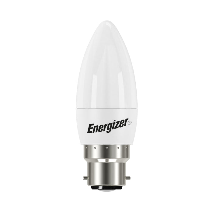 Energizer 4.9W B22 LED Candle Bulb - 4 Pack - 470lm - 3000K