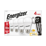 Energizer 13.5W E27 Standard GLS LED Bulb - 4 Pack - 1521lm - 3000K