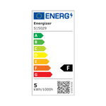 Energizer 5W E27 Globe Filament - Dimmable - 470lm - 2200K