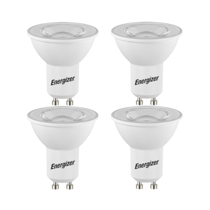 Energizer 4.2W GU10 LED Spotlight - 4 Pack - 345lm - 3000K