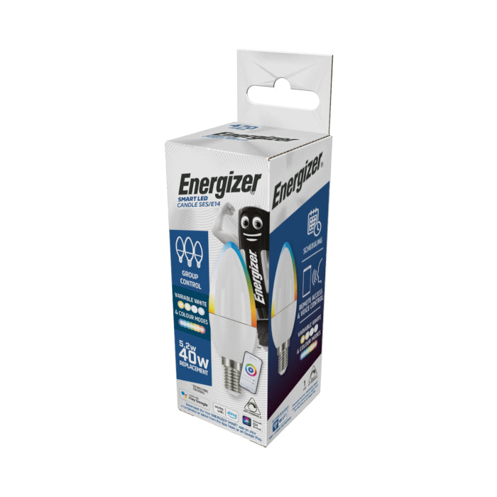 Energizer 5W Smart E14 Candle LED Bulb - 400lm - RGBW