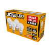 JCB 8.5W B22 Standard GLS LED Bulb - 4 Pack - 806lm - 3000K