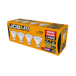 JCB 4.9W GU10 LED Spotlight - 4 Pack - Wide Beam - 345lm - 3000K