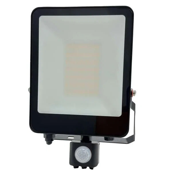 50W LED Floodlight with PIR Sensor - 3000K/4000K/6500K Adjustable - IP65