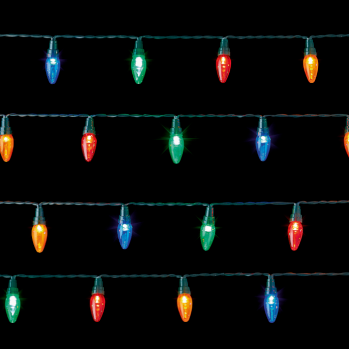 80 Festive Bulbs - 7.9m - Multicolour