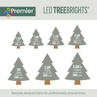 1000 LED Christmas Tree Lights with Timer - 25m - White