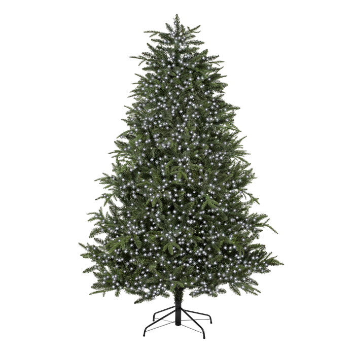 1000 LED Christmas Tree Lights with Timer - 25m - White