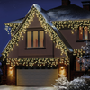 240 Snowing Icicle Christmas Lights With Timer - 5.8m - Warm White
