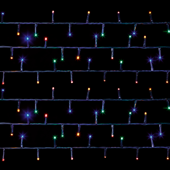 500 LED Christmas Tree Lights with Timer - 12.5m - Multicolour