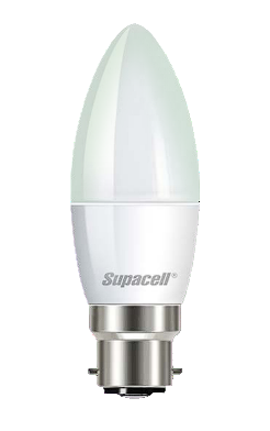 Supacell LED bulb on a white background