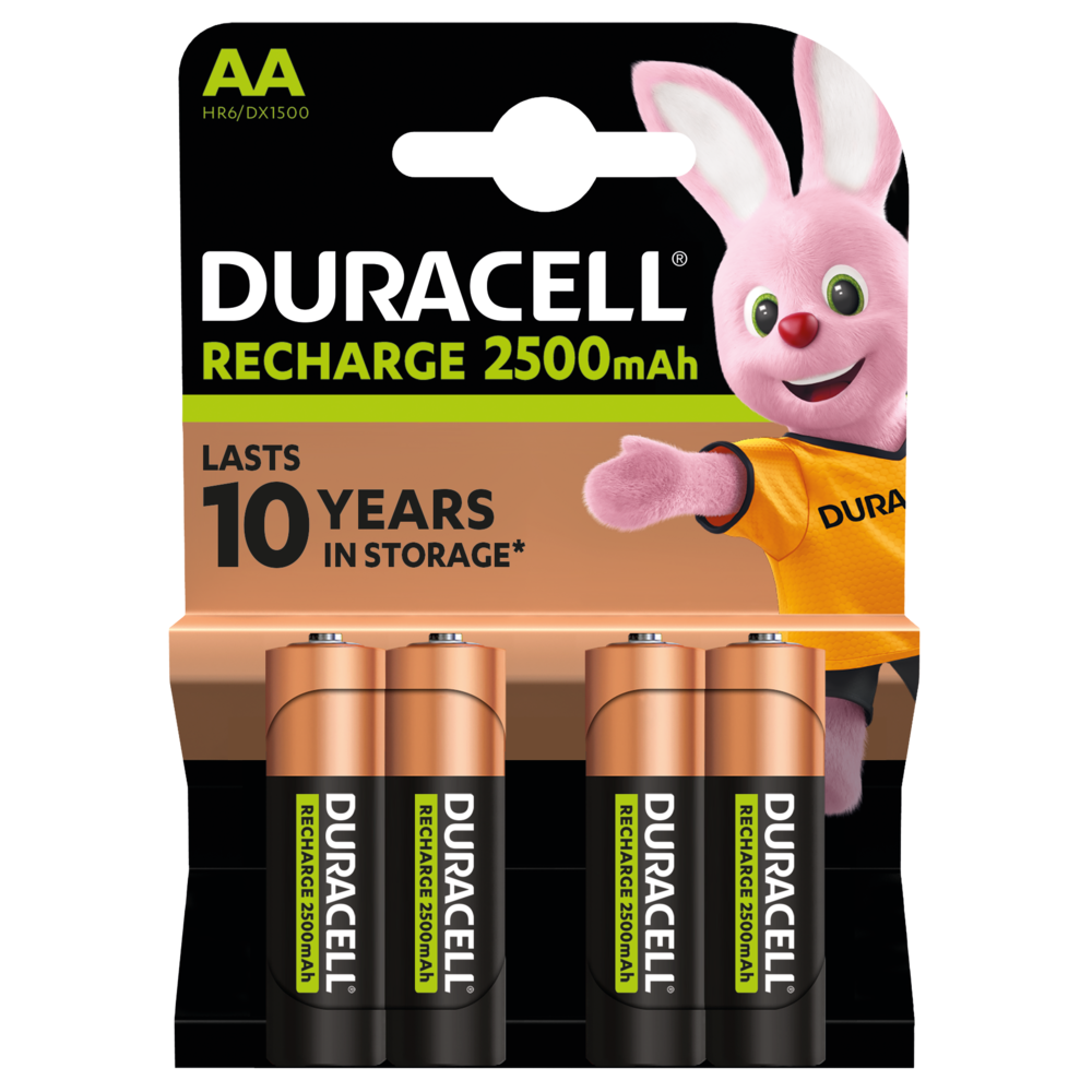 Duracell Recharge Ultra AA Batteries - Rechargeable - 4 Pack