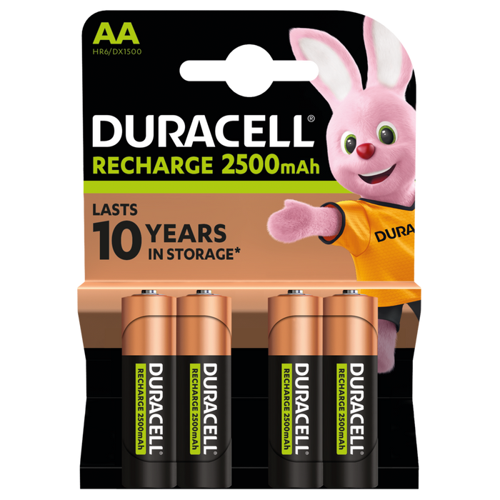 Duracell Recharge Ultra AA Batteries - Rechargeable - 4 Pack