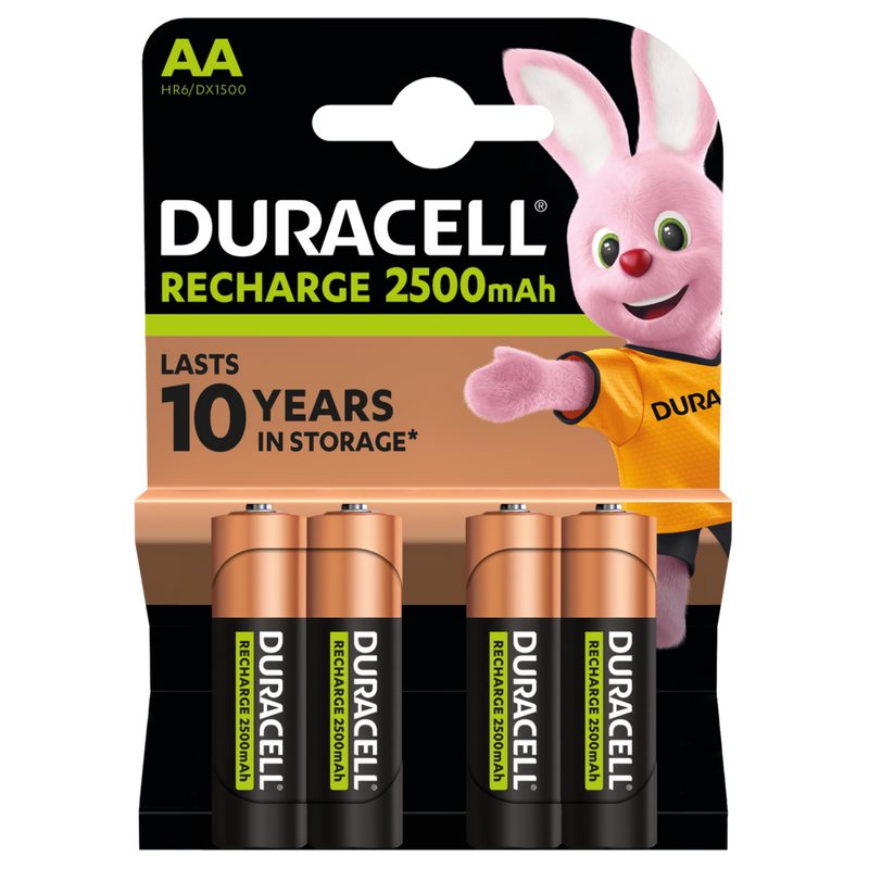 Duracell Recharge Ultra AA Batteries - Rechargeable - 4 Pack