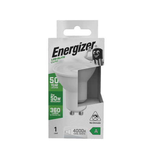 Energizer GU10 Spot LED Bulb - 2w - 4000K- 360lm