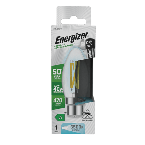 Energizer CANDLE B22 LED Bulb - 2.2w - 2700K- 470lm