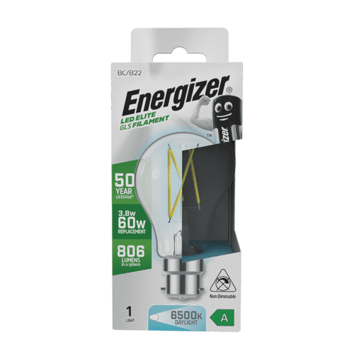 Energizer GLS B22 LED Bulb - 3.8w - 6500K- 806lm