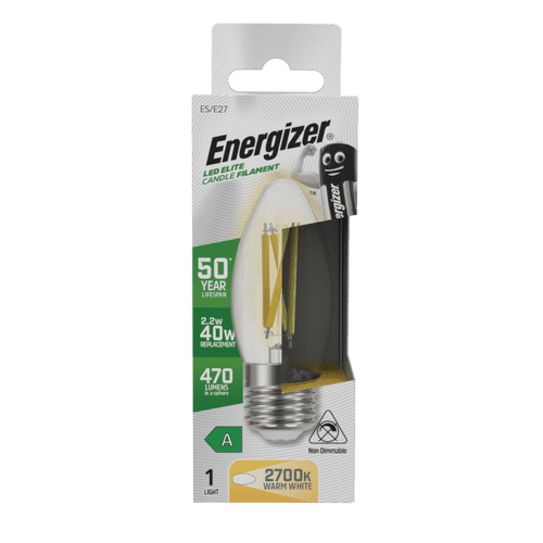 Energizer CANDLE E27 LED Bulb - 2.2w - 2700K- 470lm