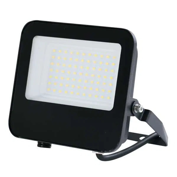 50W LED Floodlight 6000lm 5000K Cool White IP65 110° Beam 1m Flex