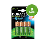 Duracell Recharge Ultra AA Batteries - Rechargeable - 8 Pack