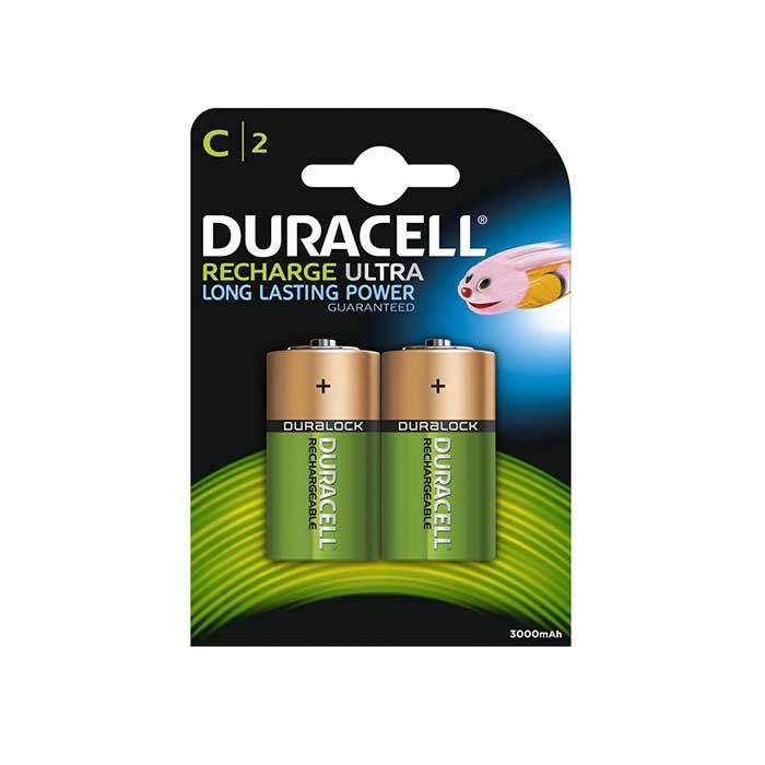 Duracell Recharge Ultra C Batteries - Rechargeable - 2 Pack