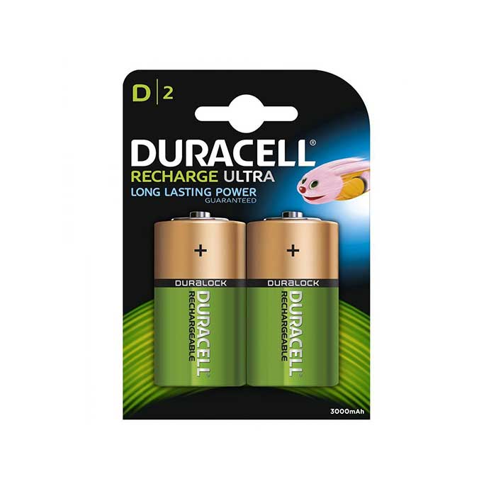Duracell Recharge Ultra D Batteries - Rechargeable - 2 Pack