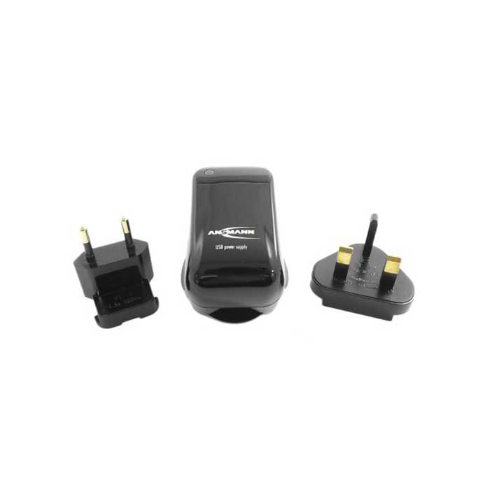 Ansmann USB Travel Charger - UK/EU/US/AUS