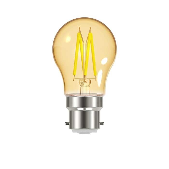 Lumilife Golf B22 (3.7W) 330lm - Extra Warm White Amber LED Filament - Dimmable