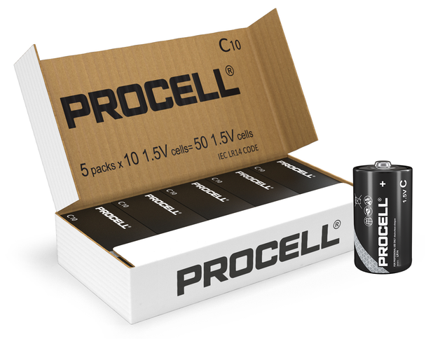 Duracell Industrial Procell - C Batteries - 50 Pack