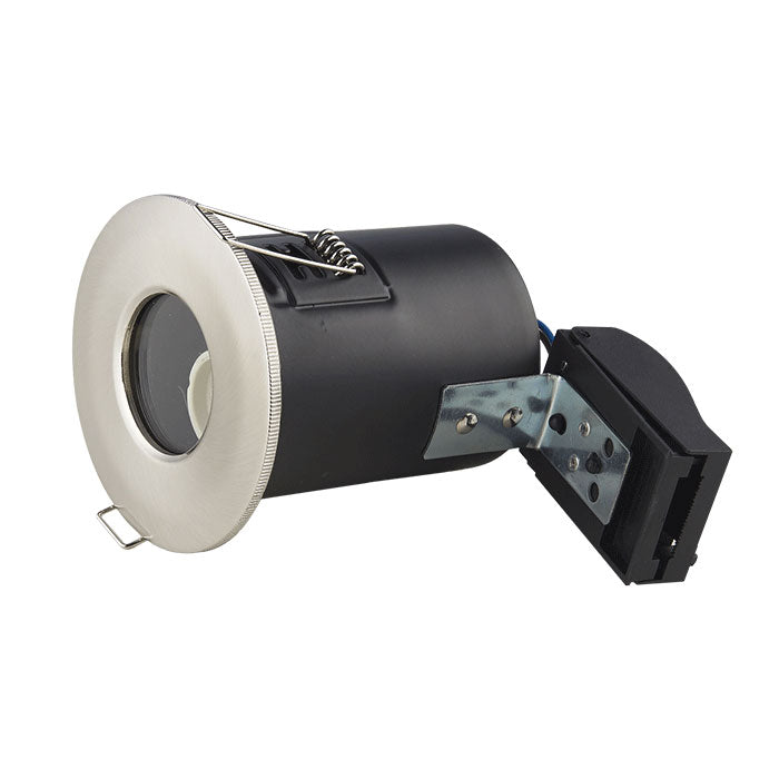 GU10 Spotlight Fitting - IP65 - Quick Connect - Brushed Nickel